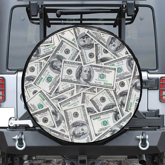 US Dollar Pattern Print Tire Cover