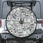 US Dollar Pattern Print Tire Cover With Camera Hole