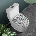 US Dollar Pattern Print Toilet Lid Cover