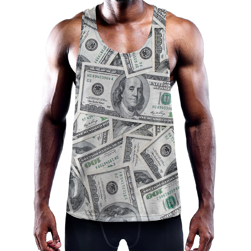 US Dollar Pattern Print Training Tank Top