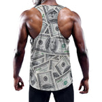 US Dollar Pattern Print Training Tank Top