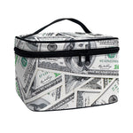 US Dollar Pattern Print Travel Makeup Bag