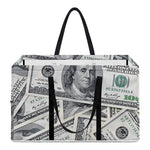 US Dollar Pattern Print Utility Tote Bag