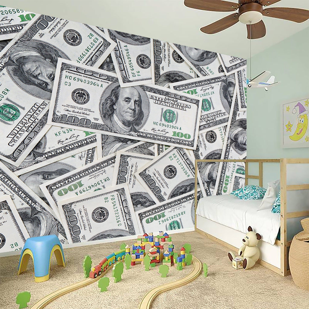 US Dollar Pattern Print Wall Sticker