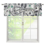 US Dollar Pattern Print Window Valance