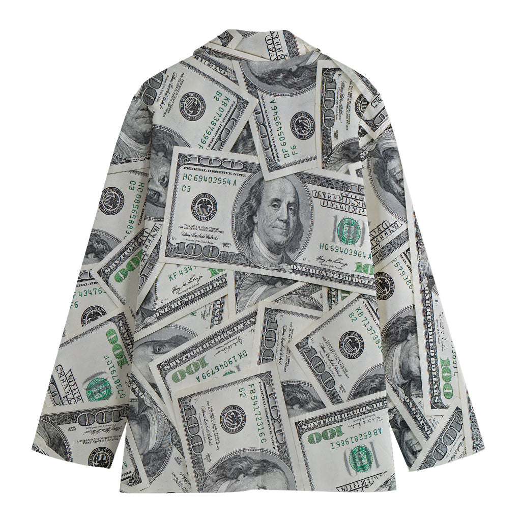 US Dollar Pattern Print Women's Blazer