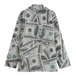 US Dollar Pattern Print Women's Cotton Blazer