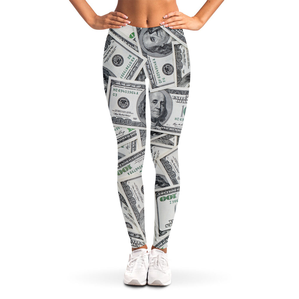 US Dollar Pattern Print Women's Leggings