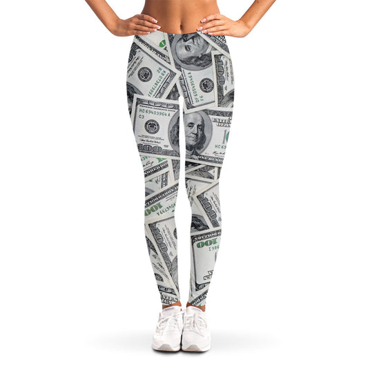 US Dollar Pattern Print Women's Leggings