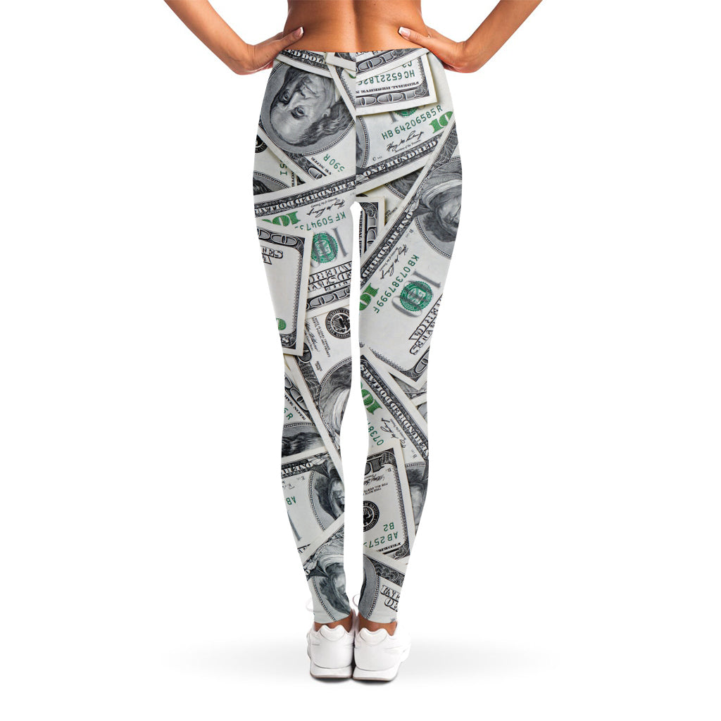 US Dollar Pattern Print Women's Leggings