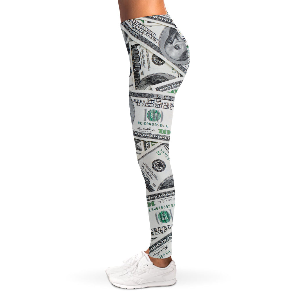 US Dollar Pattern Print Women's Leggings