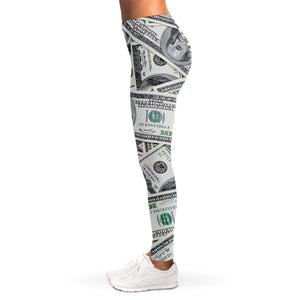 US Dollar Pattern Print Women's Leggings