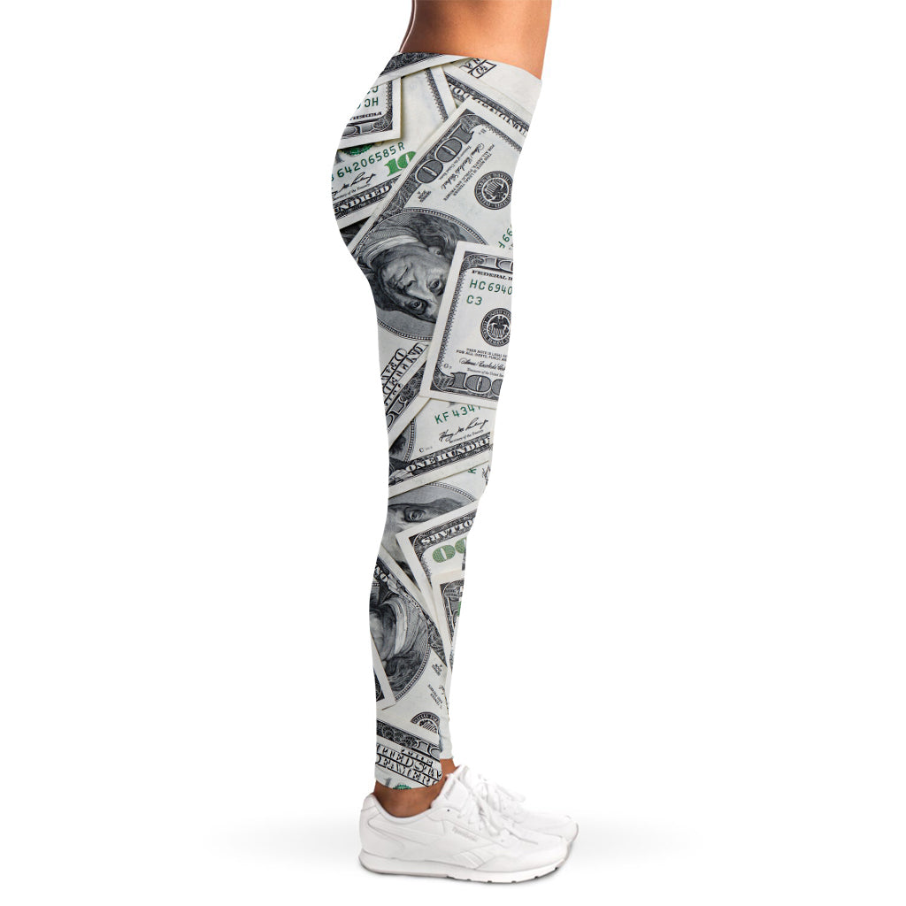 US Dollar Pattern Print Women's Leggings