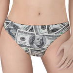 US Dollar Pattern Print Women's Thong