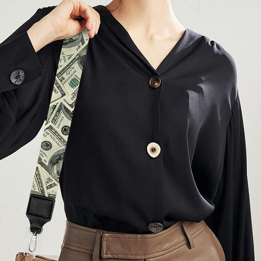 US Dollar Print Bag Strap