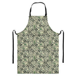 US Dollar Print Bib Apron With Pocket