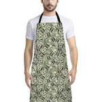 US Dollar Print Bib Apron With Pocket