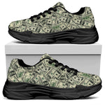 US Dollar Print Black Chunky Shoes