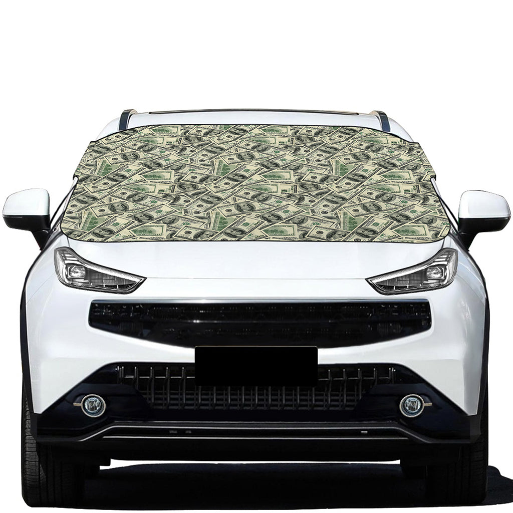 US Dollar Print Car Windshield Snow Cover