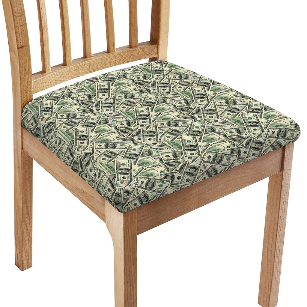 US Dollar Print Chair Cushion Cover