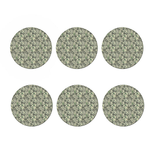 US Dollar Print Coaster Set