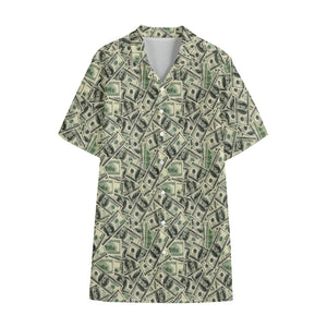 US Dollar Print Cotton Hawaiian Shirt