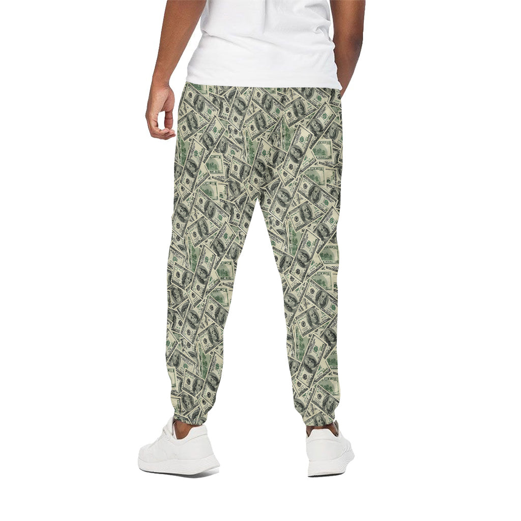 US Dollar Print Cotton Pants