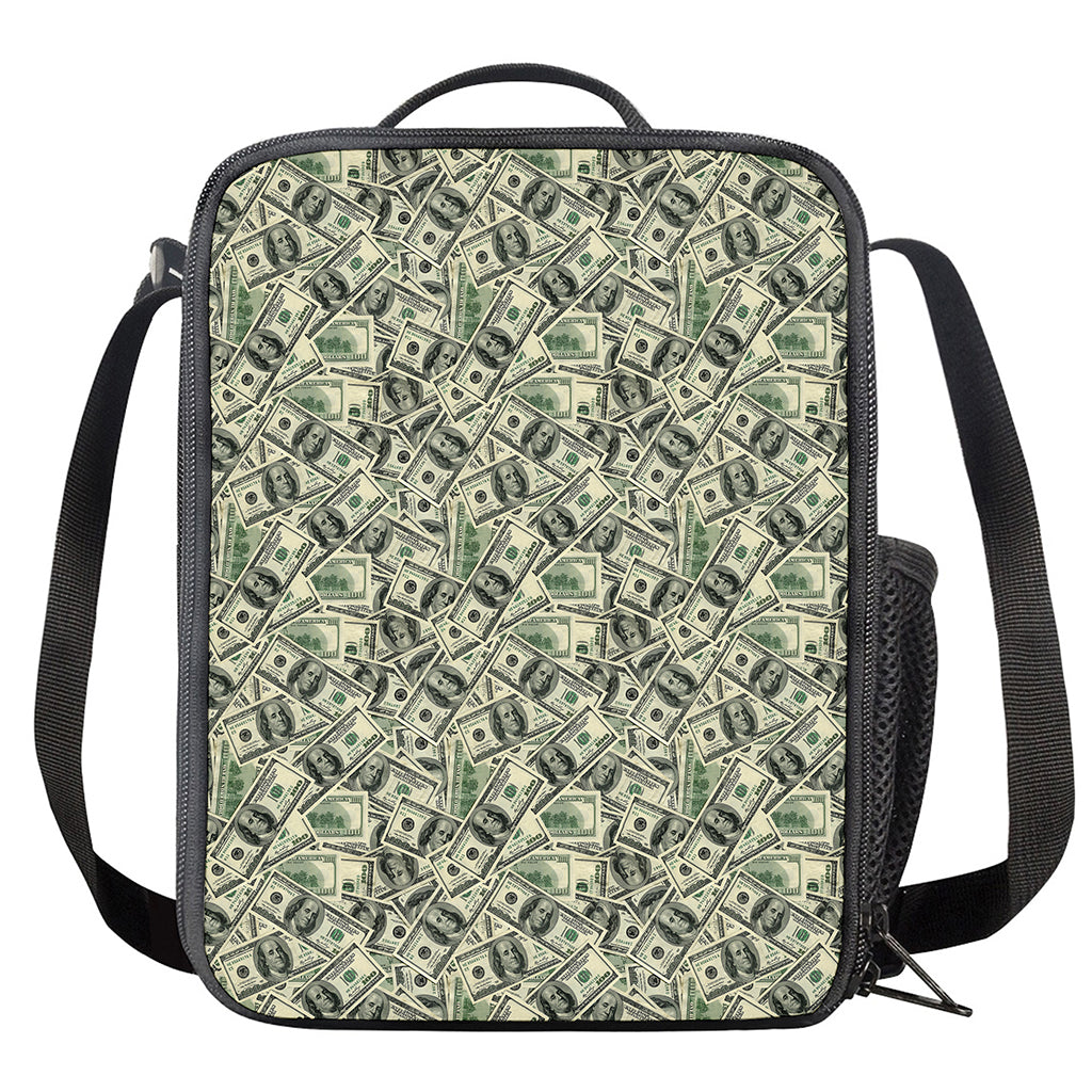 US Dollar Print Crossbody Lunch Bag