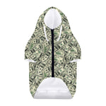 US Dollar Print Dog Zip Up Hoodie