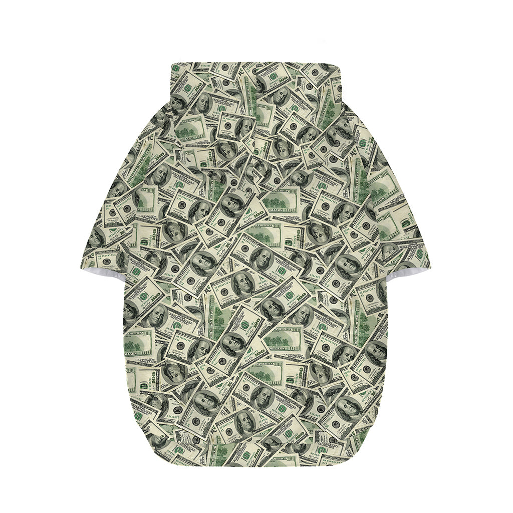 US Dollar Print Dog Zip Up Hoodie