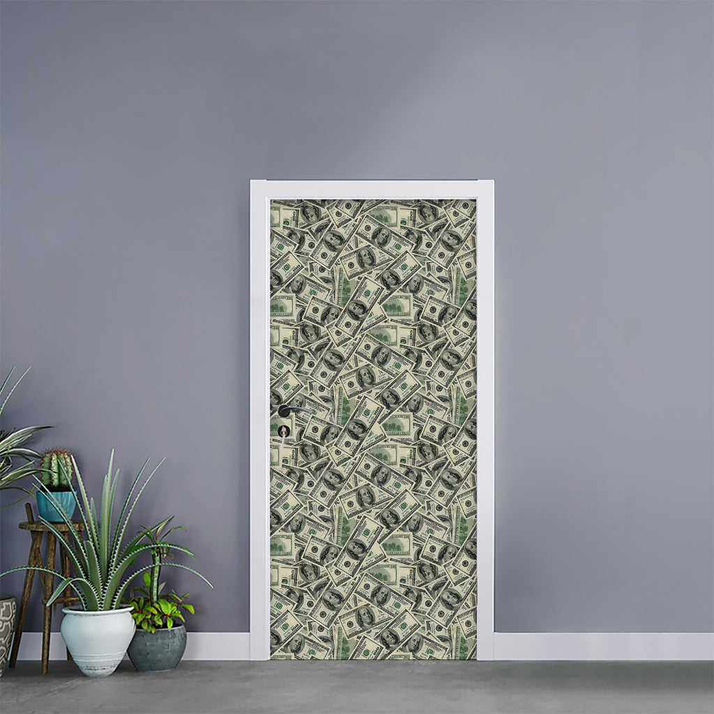 US Dollar Print Door Sticker