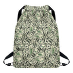 US Dollar Print Drawstring Backpack