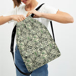 US Dollar Print Drawstring Backpack