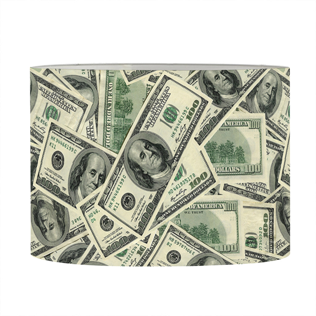 US Dollar Print Drum Lamp Shade