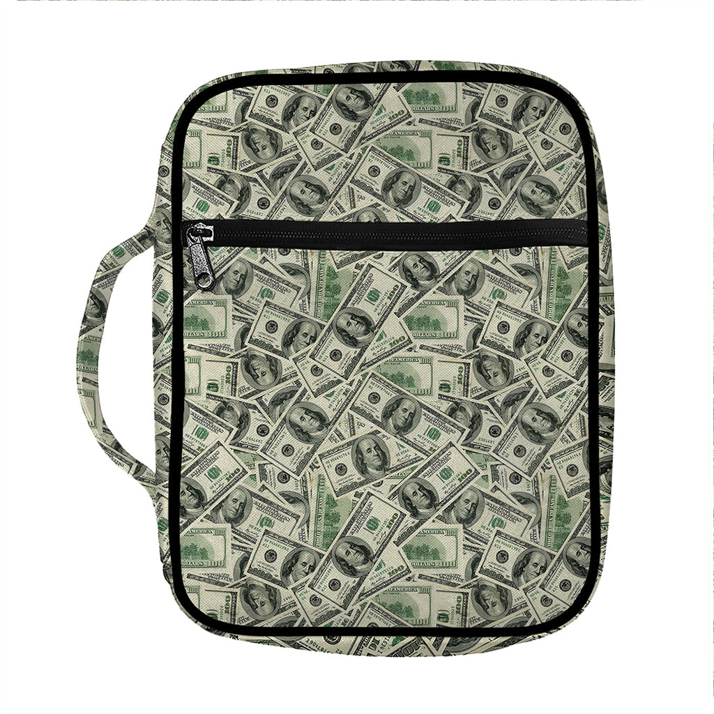 US Dollar Print Front Pocket Bible Bag