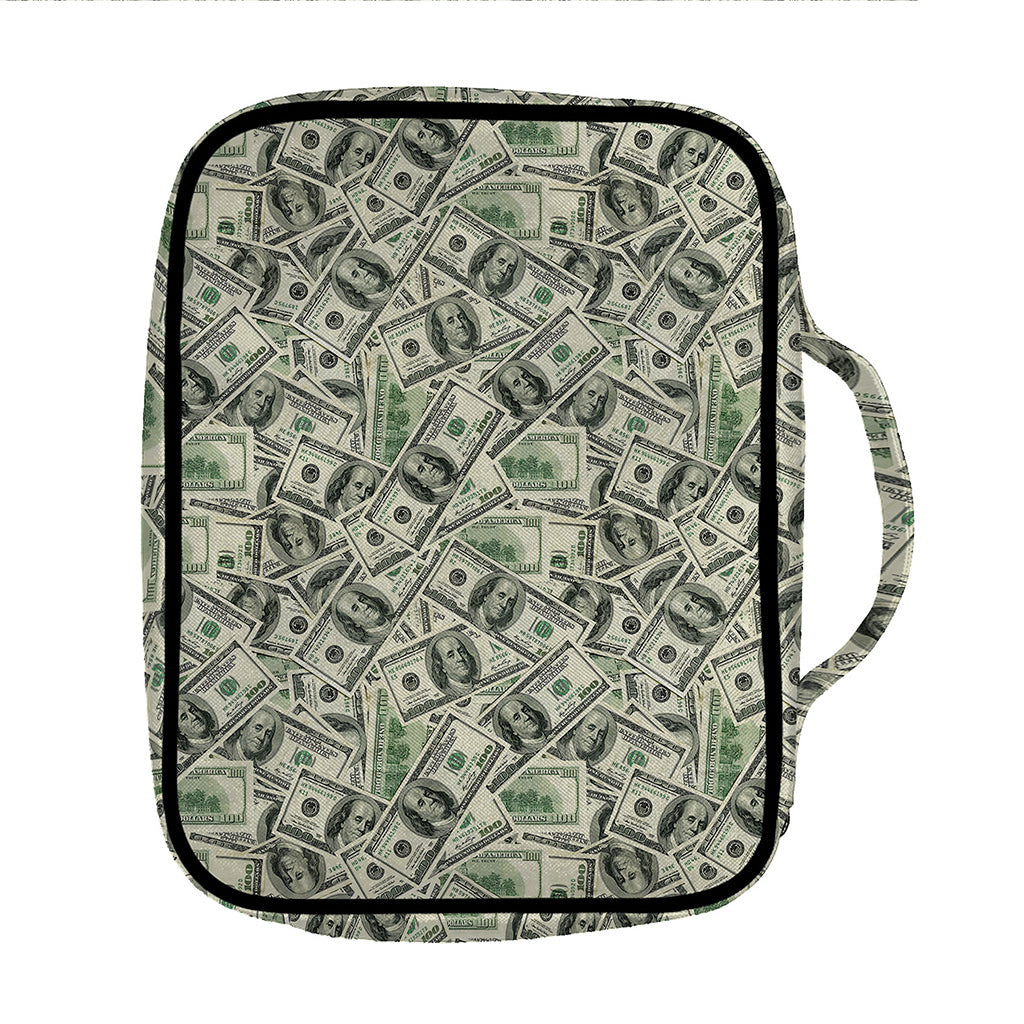 US Dollar Print Front Pocket Bible Bag