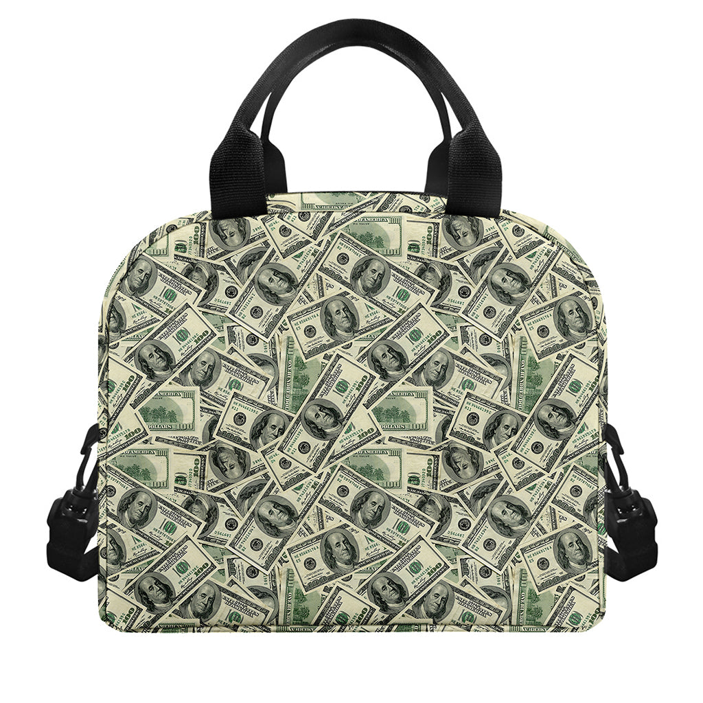 US Dollar Print Insulated Lunch Bag