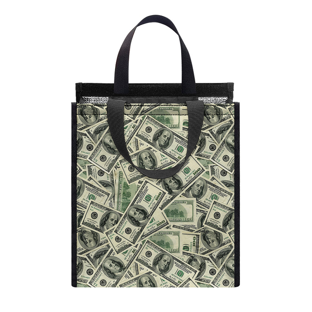 US Dollar Print Insulated Lunch Tote