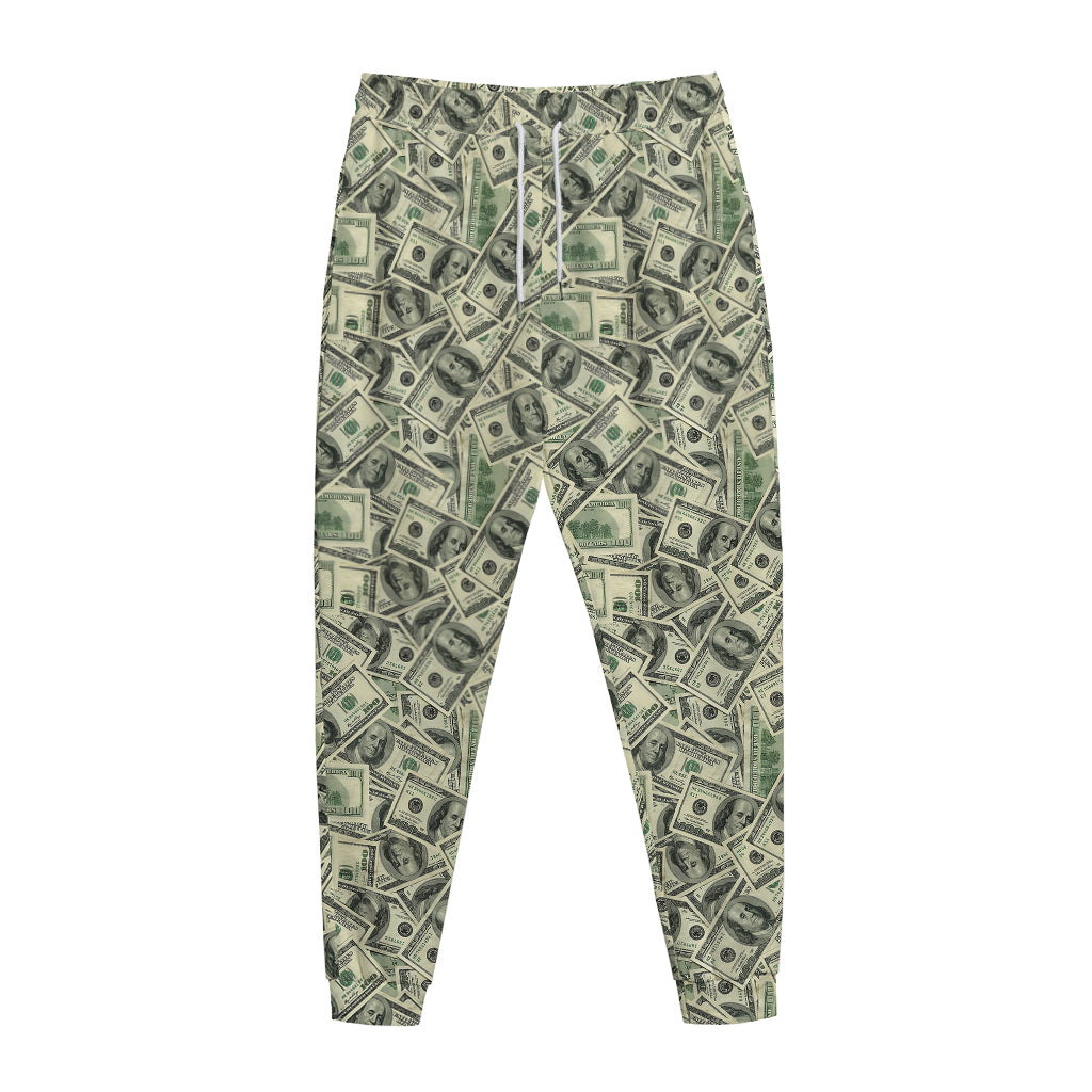 US Dollar Print Jogger Pants