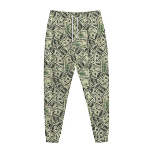 US Dollar Print Jogger Pants