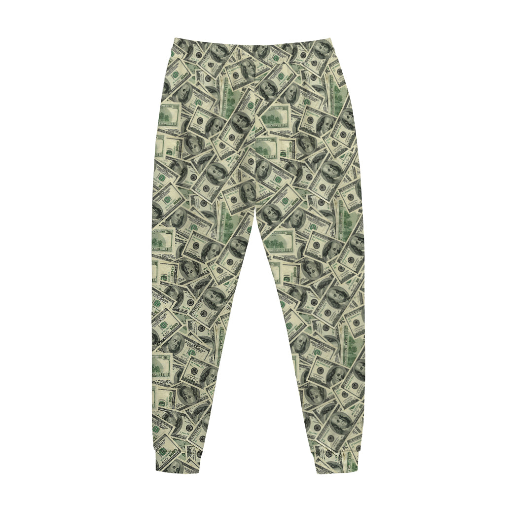 US Dollar Print Jogger Pants