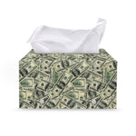 US Dollar Print Leather Tissue Box Cover
