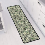 US Dollar Print Long Kitchen Mat