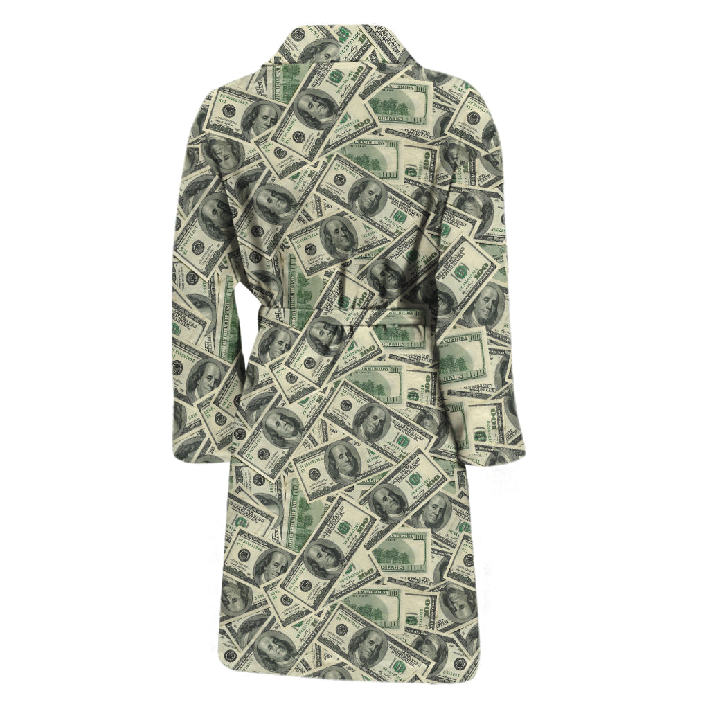 US Dollar Print Men's Bathrobe