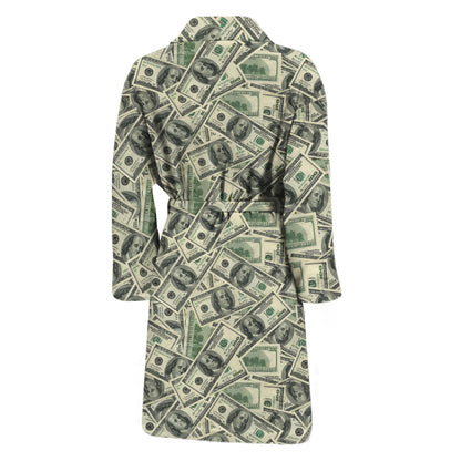 US Dollar Print Men's Bathrobe
