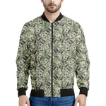 US Dollar Print Men's Bomber Jacket