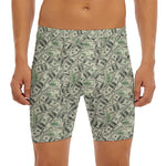 US Dollar Print Men's Long Boxer Briefs