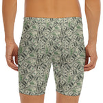 US Dollar Print Men's Long Boxer Briefs