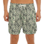 US Dollar Print Men's Split Running Shorts