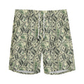 US Dollar Print Men's Athletic Shorts